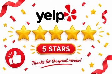 yelp 5 star review banner