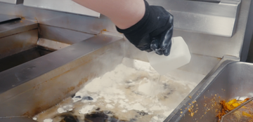 powder substance in oil called purimax frying oil filtration