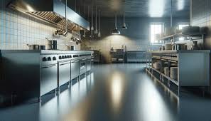 empty commercial clean kitchen
